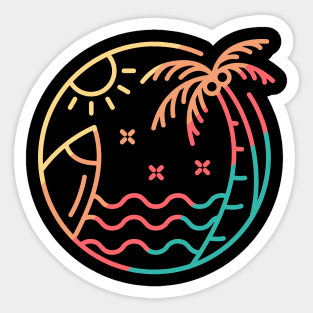 Surf Into Summer Sticker